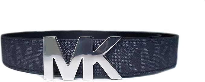 michael kors 迈克高仕 男式 mk 标志腰带 黑色 (34), 黑色//白色